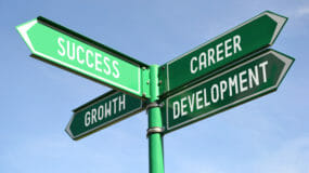 Sign showing Success, Growth, Career, Development